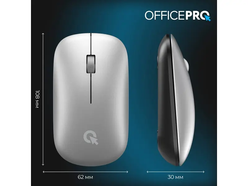 Миша OfficePro M225S Silent Click Silver (M225S) - фото 7