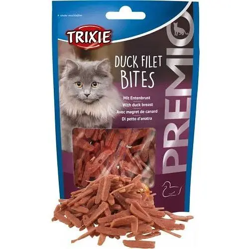 Ласощі для котів Trixie Premio Duck Filet Bites сушене філе качки 50 г - фото 4