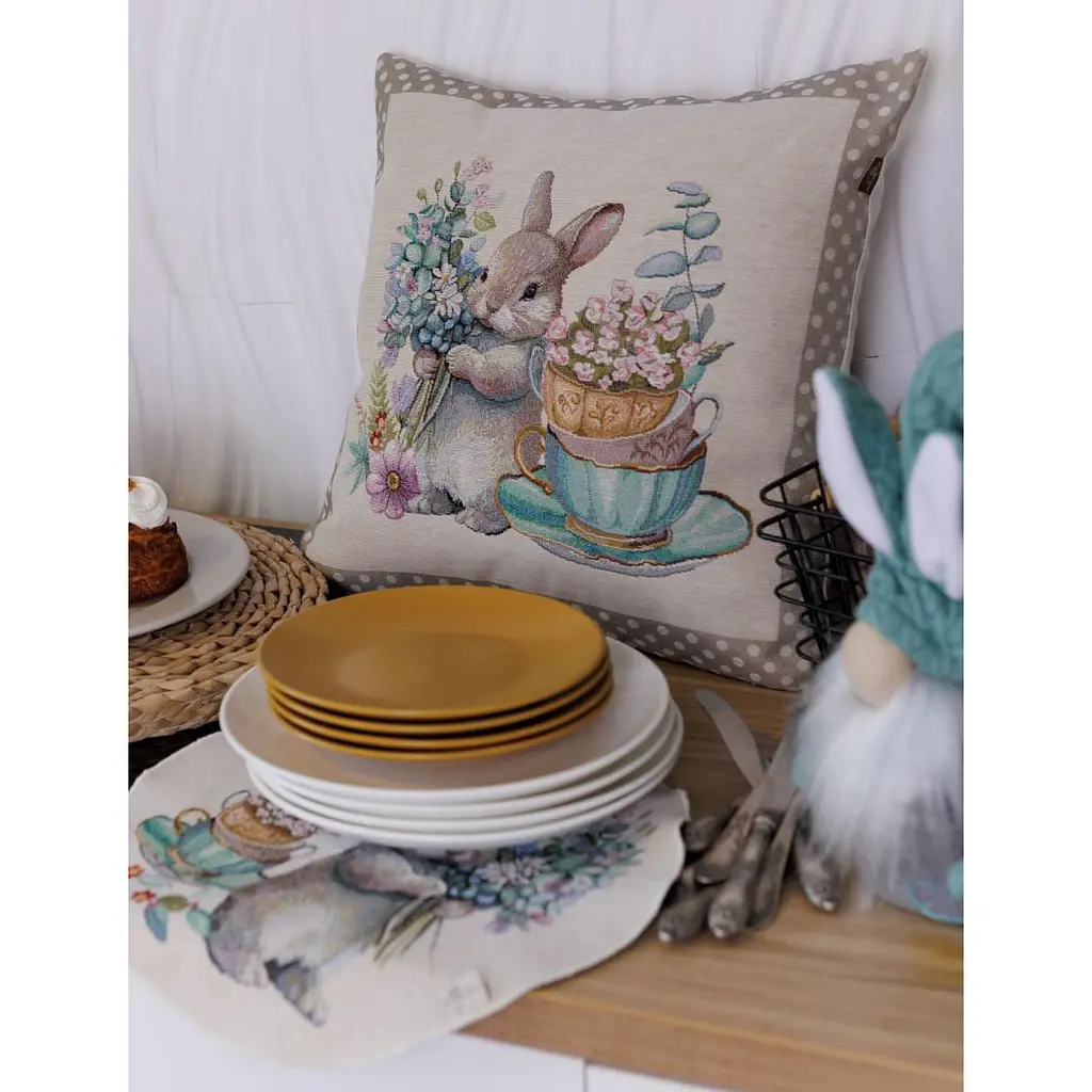 Подушка Прованс Чарівність Зайченя гобелен 45х45 см (44286) - фото 5