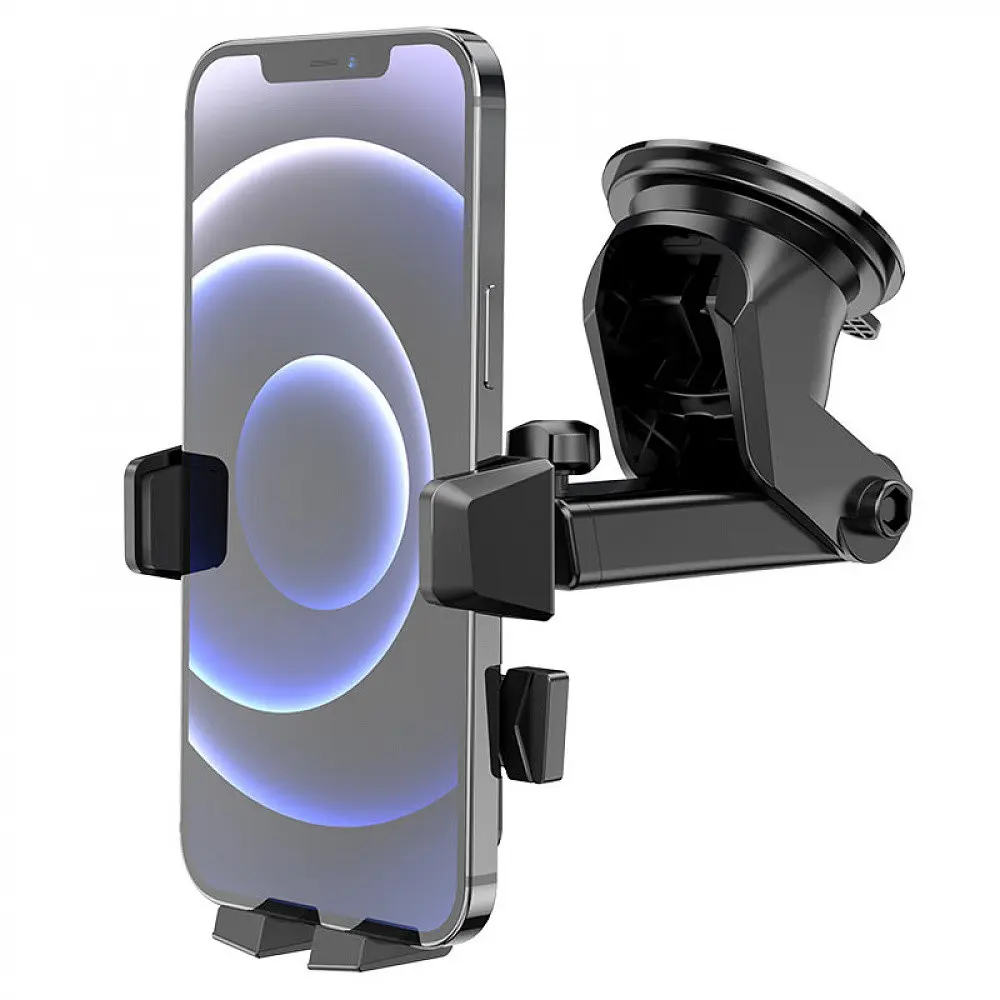 Держатель в машину Hoco CA83 David One Button Center Console черный (34261) - фото 6