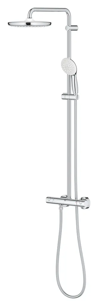 Душова система з термостатом для настінного монтажу Grohe Tempesta System 250 26670001, Хром - фото 4