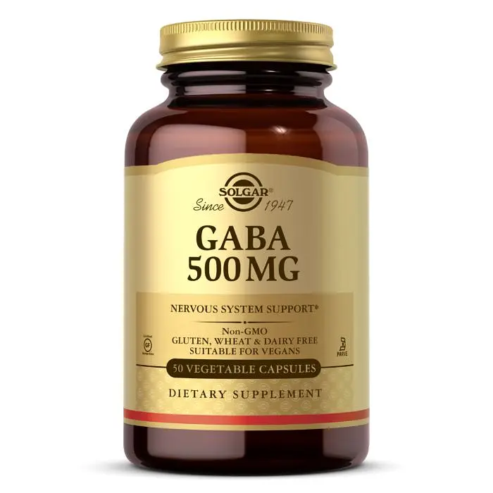 Амінокислота Solgar GABA 500 mg, 50 вегакапсул