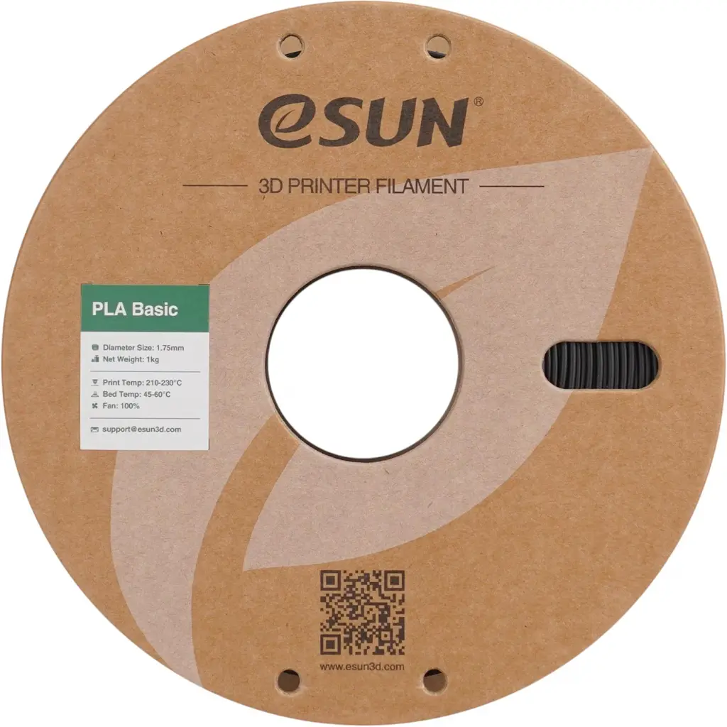 Пластик для 3D-принтера eSUN PLA BASIC 1,75mm 1kg BLACK (PLA-BASIC175B1P1) - фото 2