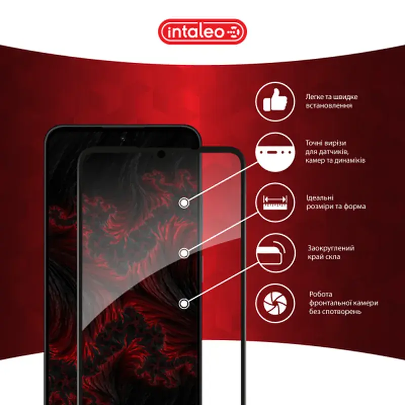 Скло захисне Intaleo Full Glue ZTE Blade A35 Black (1283126598739) - фото 3