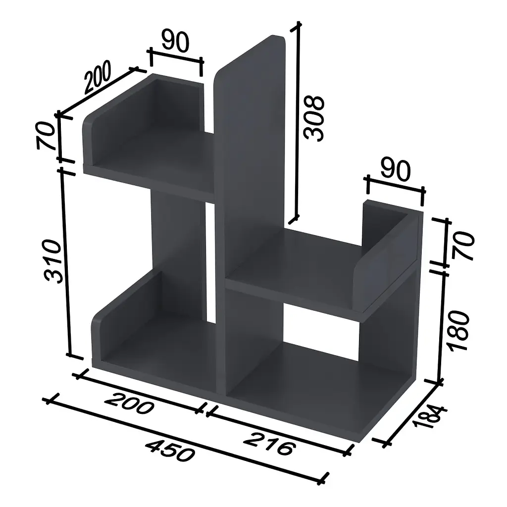 Надставка для столу NS-3 Loft Design (Антрацит) - фото 2
