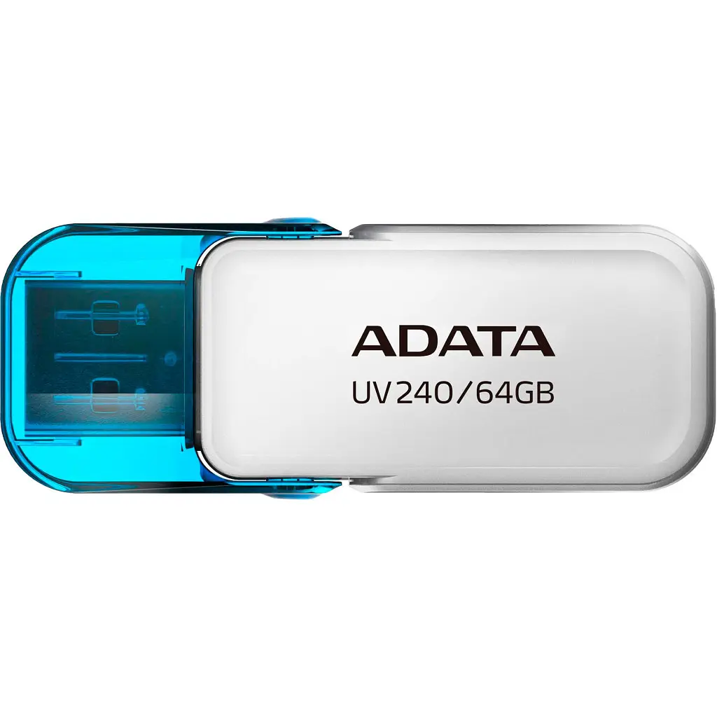 USB флеш накопитель ADATA 64GB AUV 240 White USB 2.0 (AUV240-64G-RWH) - фото 2