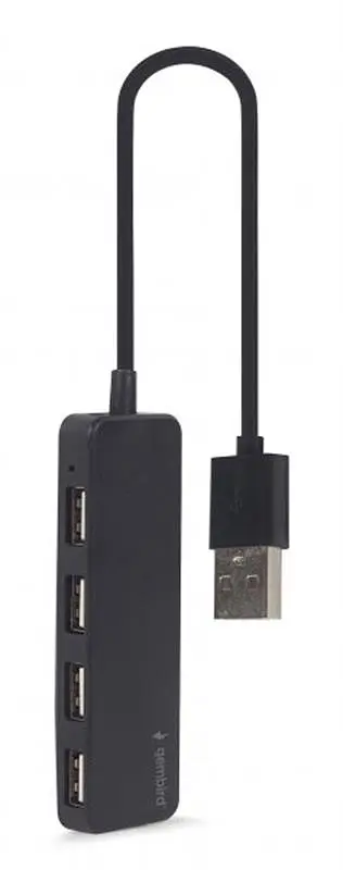 Концентратор USB Gembird 4хUSB2.0 Black (UHB-U2P4-06) - фото 3
