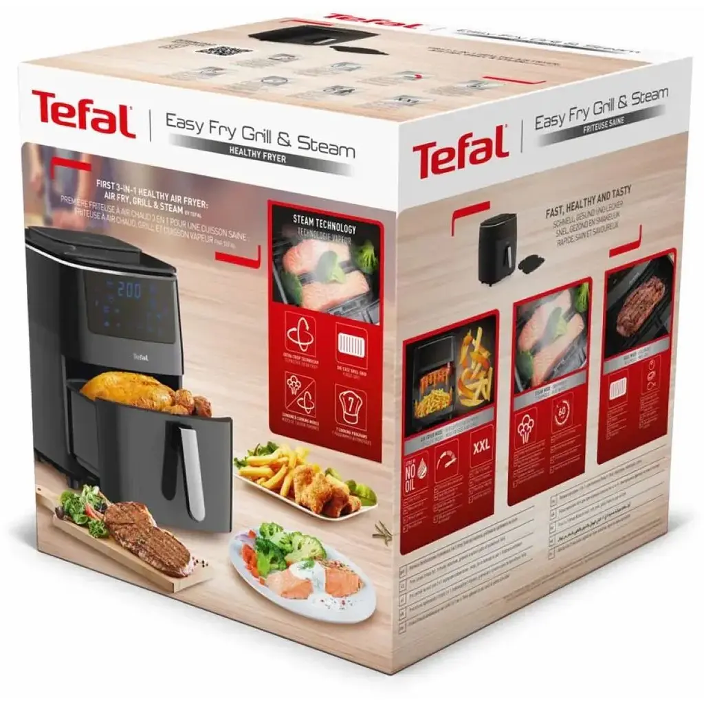 Мультипечь Tefal Easy Fry Grill&Steam 1430 Вт черная (FW201815) - фото 5