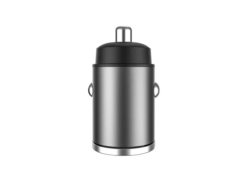 Автомобільний зарядний пристрій Aspor A908 Mini Metal (USB/USB-C/4.8 A/30 W) graphite - фото 3