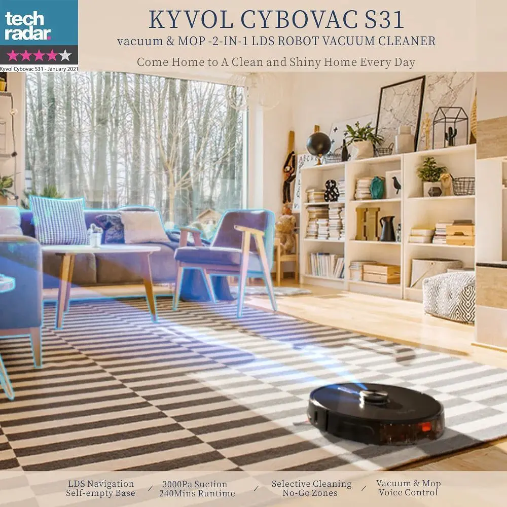 Робот-пилосос Kyvol Cybovac S31 Black (KL-S-31-BK) [146229] - фото 9