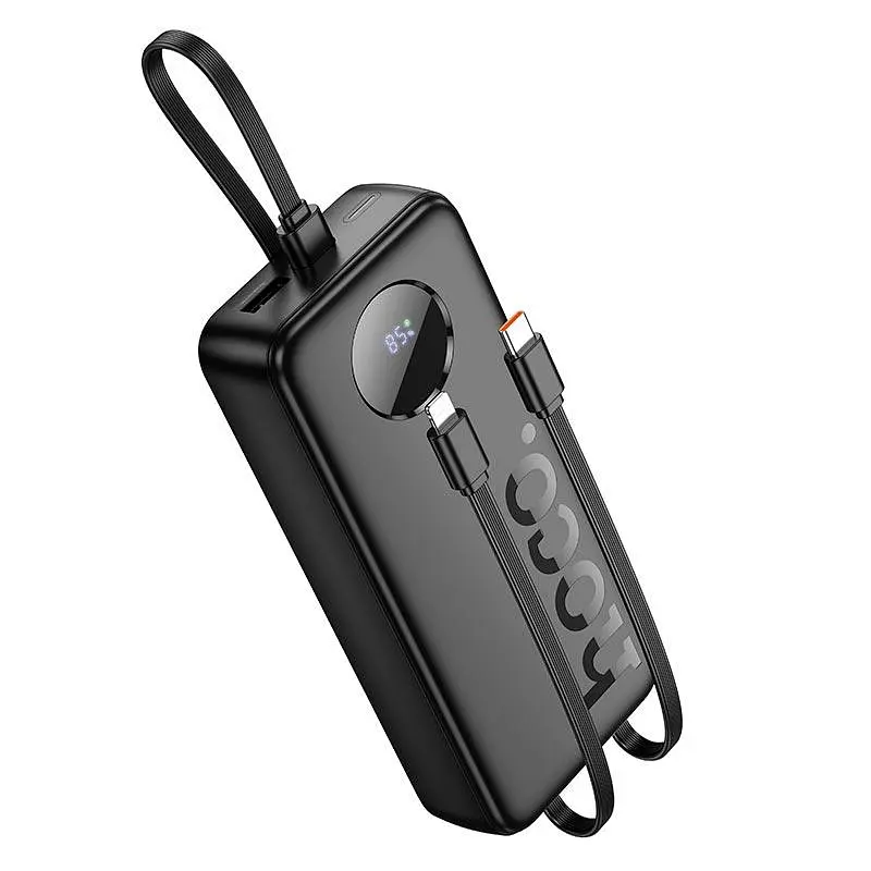 Наружный аккумулятор Hoco J132A с кабелями 3 встроенными 20000 mAh 22.5W - фото 2
