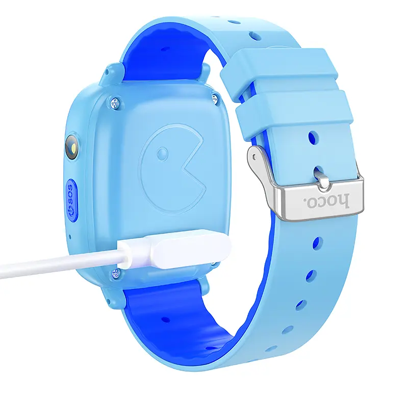 Дитячий cмарт-годинник Hoco Y100 36mm. SIM 2G. 400 mAh. IP65 Blue - фото 3
