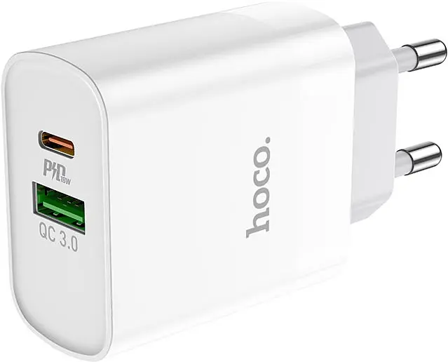 Зарядний пристрій HOCO C80A Plus Rapido PD20W+QC3.0 white - фото 4
