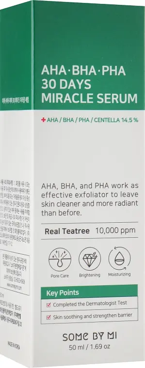 Сировотка для обличчя Some By Mi AHA BHA PHA 30 Days Miracle Serum з комплексом кислот 50 мл - фото 2