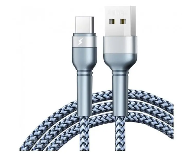 Кабель Remax RC-124a 2.4A Type-C Cable Silver - фото 2