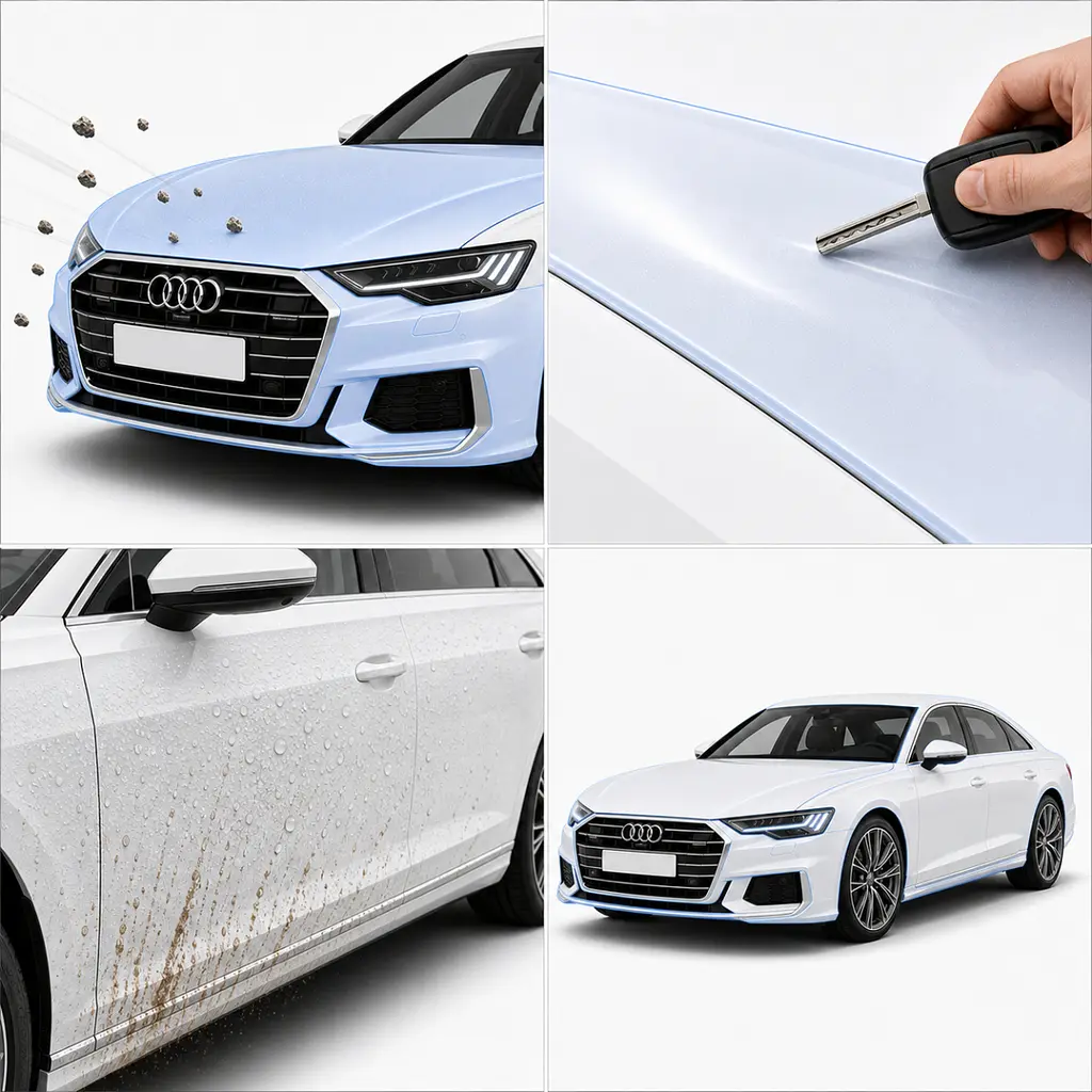 Антигравійна захисна бронеплівка за лекалами для Audi A8 D5 2017-2021 - повний кузов - фото 3