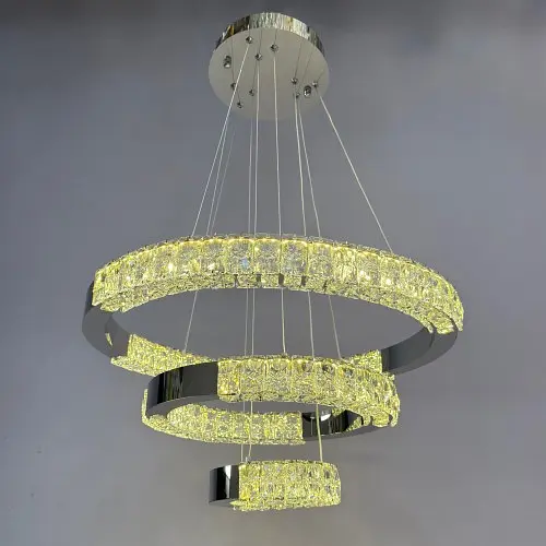 Люстра Linisoln 7968-60*40*20 CH метал, кришталь, LED, 70 Вт, висота 120-50 см, ширина 60*40*20 см - фото 4
