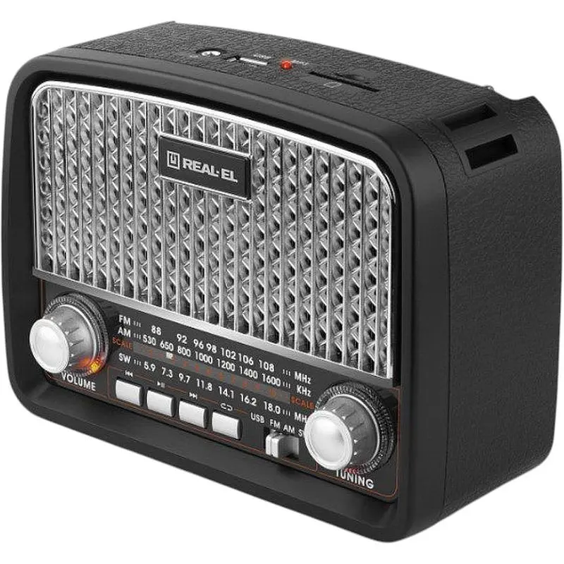 Радиоприемник портативный REAL-EL X520 Black - фото 2