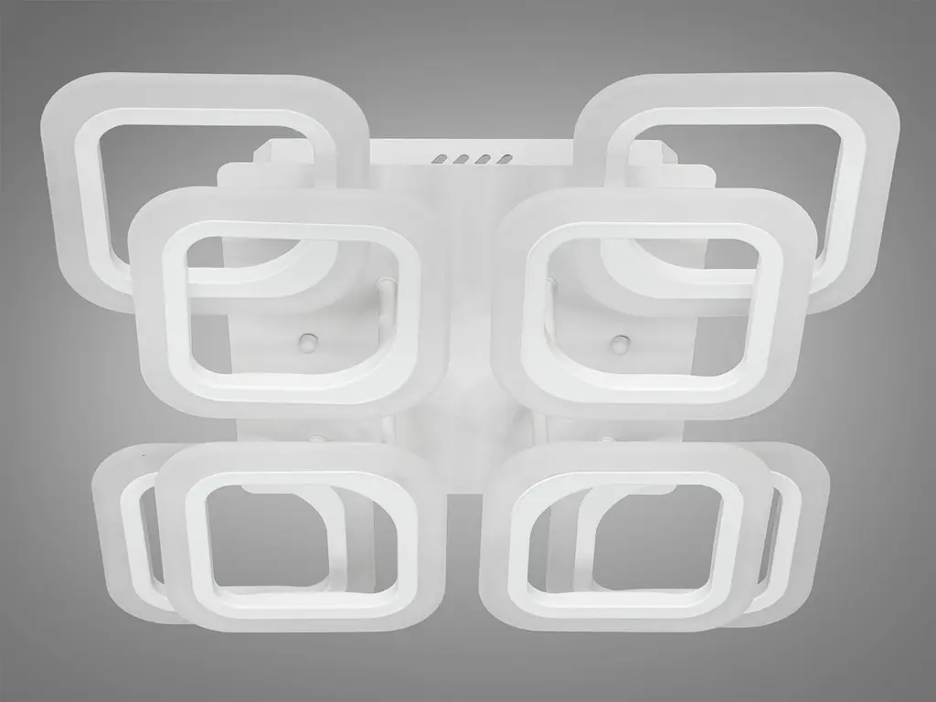Люстра стельова LED Diasha HAS8060/4+4WH, 120W, білий, хай-тек стиль для коридору, вітальні, спальні - фото 4
