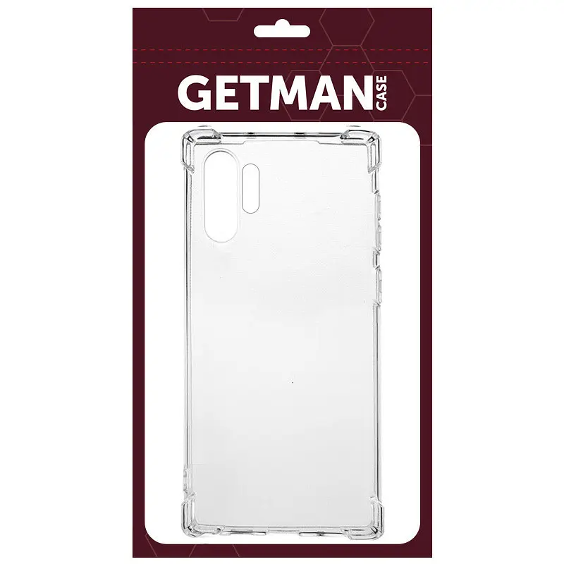 TPU чохол GETMAN Ease logo посилені кути для Samsung Galaxy Note 10 Plus Безбарвний (прозорий) - фото 2