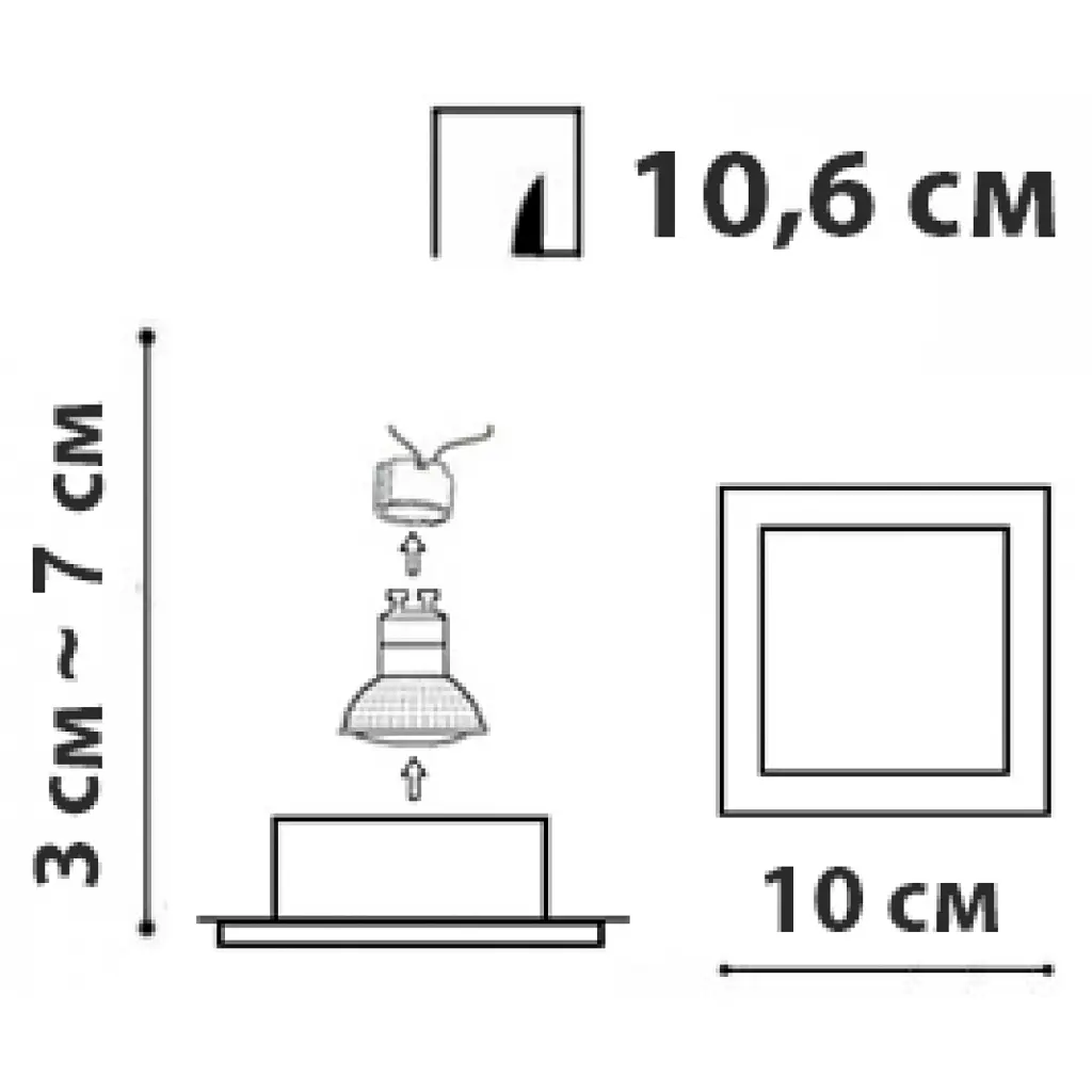 Точковий світильник Friendlylight Gypsum Recessed FL1094 - фото 3