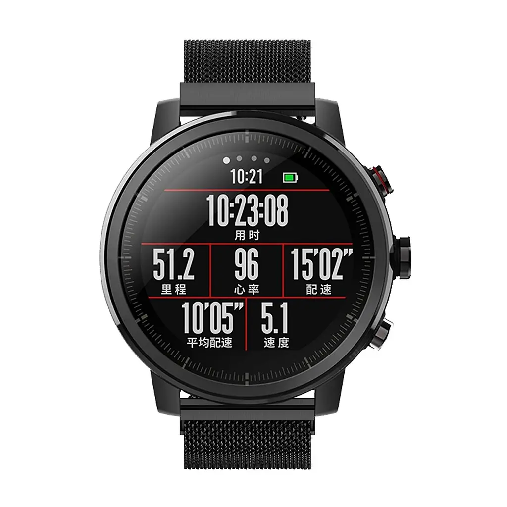 Ремінець BeWatch міланська петля для Xiaomi Amazfit Stratos Чорний (1020201.3) - фото 2