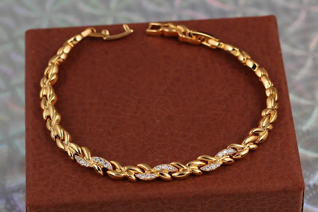 Браслет Xuping Jewelry Вуді 17 см 6 мм золотистий