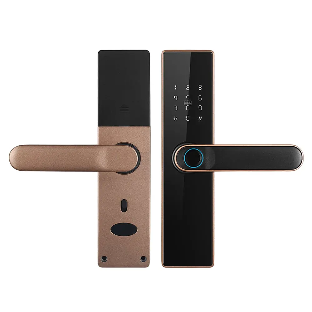 Замок біометричний автономний Trinix TRL-5402BTF Bronze з Bluetooth, зчитувачем відбитків пальців і карт Mifare (65-00072) - фото 5