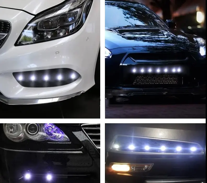 LED Денні ходові вогні ДХО очі врізні D23 мм 1.5W 12V (SOB 2smd) Білі 2 шт. - фото 4