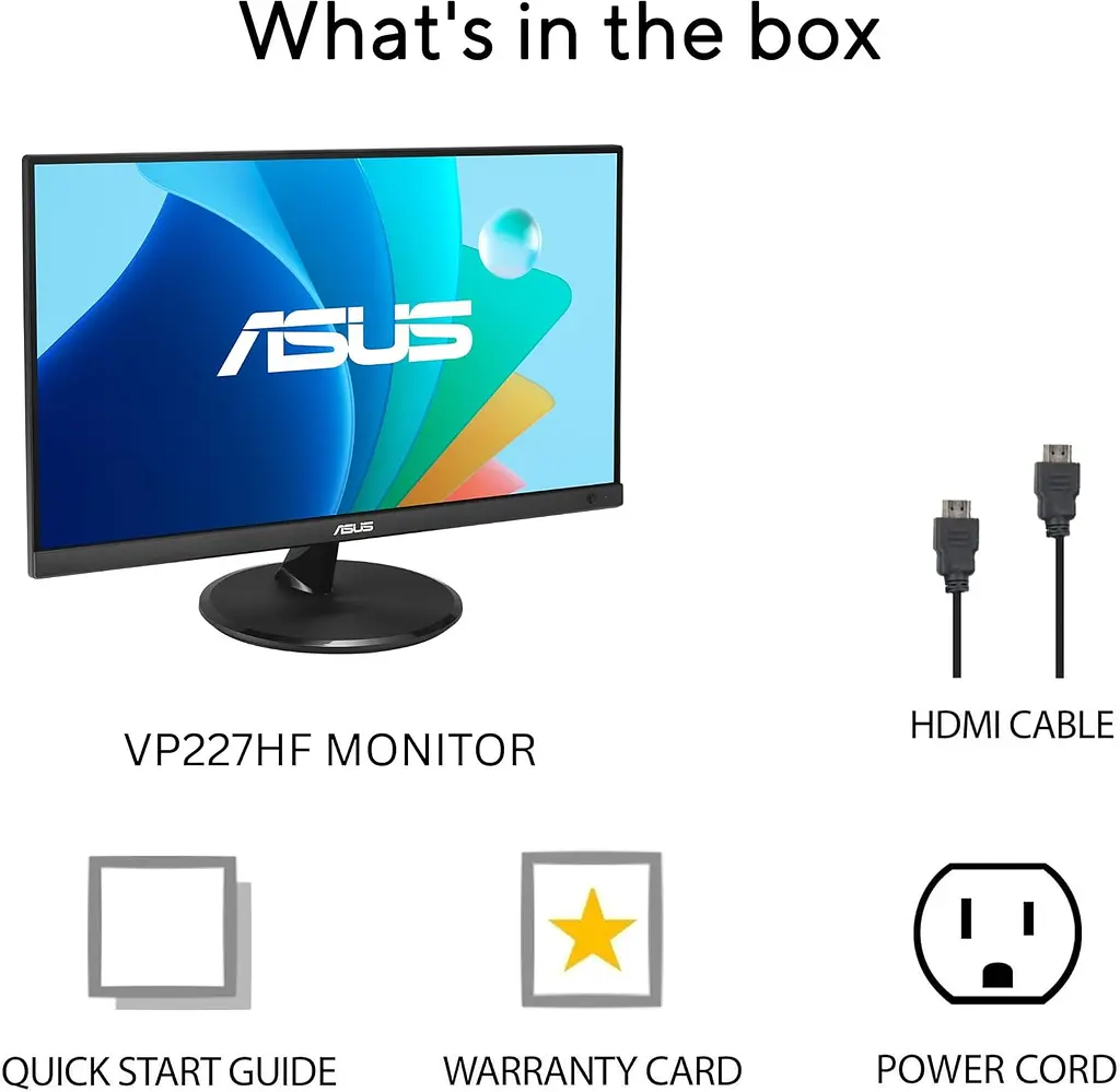Монітор Asus 21.45" VP227HF (90LM0880-B01O71) VA Black 100Hz - фото 8