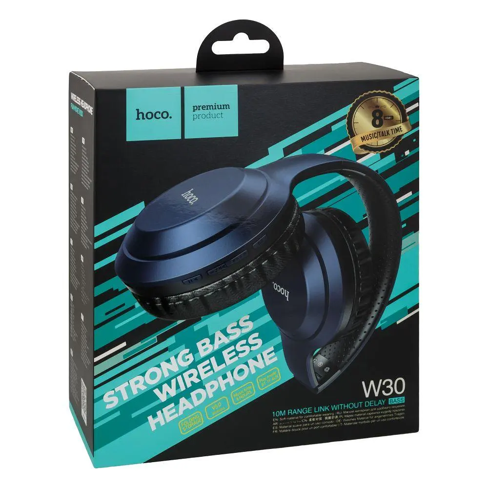 Блютуз Стерео Гарнитура Hoco W30 Синий - фото 2