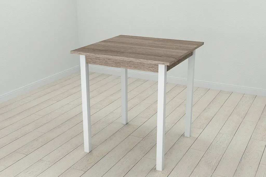 Стіл кухонний Ferrum-decor Дієго 75x70x70 Білий ДСП Сонома Трюфель 16мм (FRD-106295) - фото 2