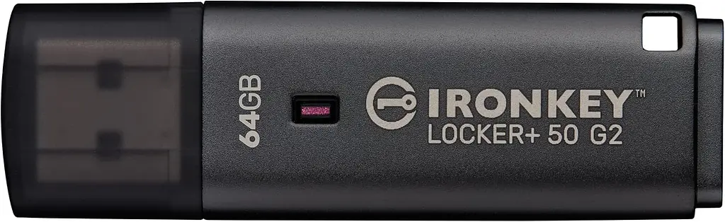 Kingston Накопичувач Kingston 64GB USB 3.2 Type-A Gen1 IronKey Locker+ 50 G2 - фото 2