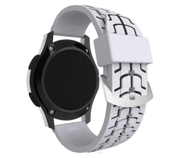 Силиконовый ремешок Primo Splint для часов Samsung Gear S3 Classic SM-R770/Frontier RM-760 White Black - фото 2