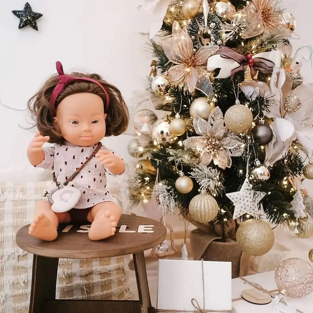 Комплект одягу туніка з пов'язкою для ляльок Miniland 38 см (31564) - фото 4