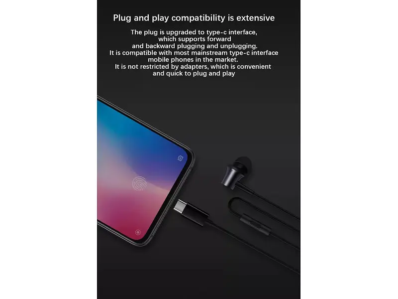 Навушники з мікрофоном Xiaomi Piston Headphones Type-C Black (ZBW4482TY/HSEJ04WM) - фото 6
