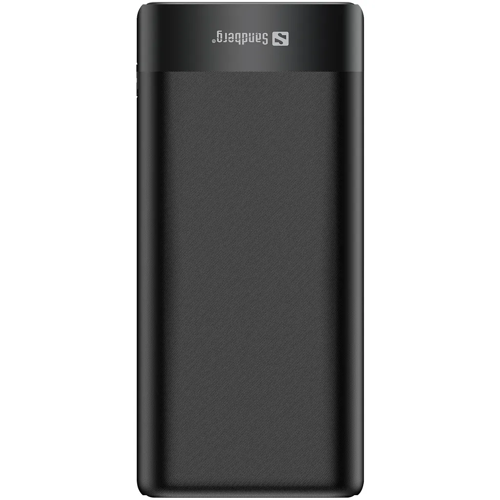 Універсальна мобільна батарея Sandberg 20000mAh 65W PD, QC3.0, Always-ON-Mode, 2xUSB-A, USB-C In/Out, кабель 100W 0.5m - фото 2