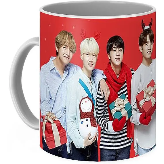 Кухоль GeekLand БTS BTS 방탄소년단 - MERRY CHRISTMAS!!! BTS 02.65 330 мл білий - фото 3