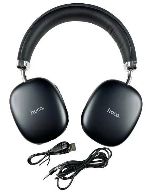 Бездротові bluetooth навушники Hoco W35 BT5.3 з мікрофоном (Чорний) - фото 3