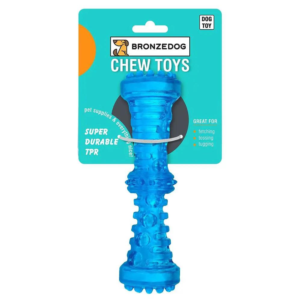 Іграшка для собак BronzeDog CHEW Звукова гантеля 18 х 5 см - фото 2
