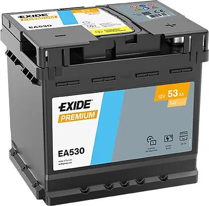 Автомобільний акумулятор EXIDE Premium Carbon Boost 2.0 6СТ-53Ah АзЕ 540A (EN) EA530