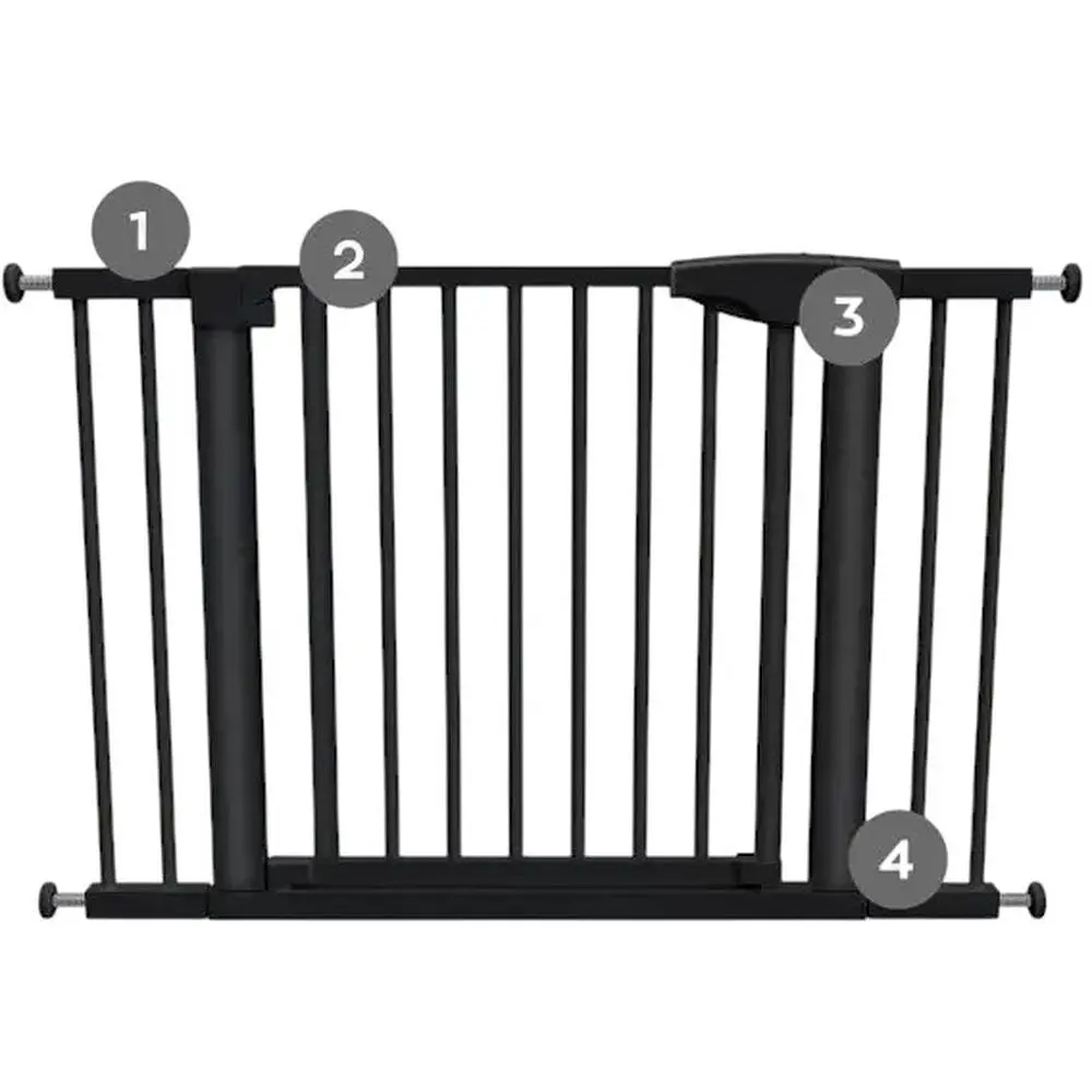 Барьер межкомнатно-лестничный Tulano Guardian 3.0 Black 75-110 см черный - фото 4