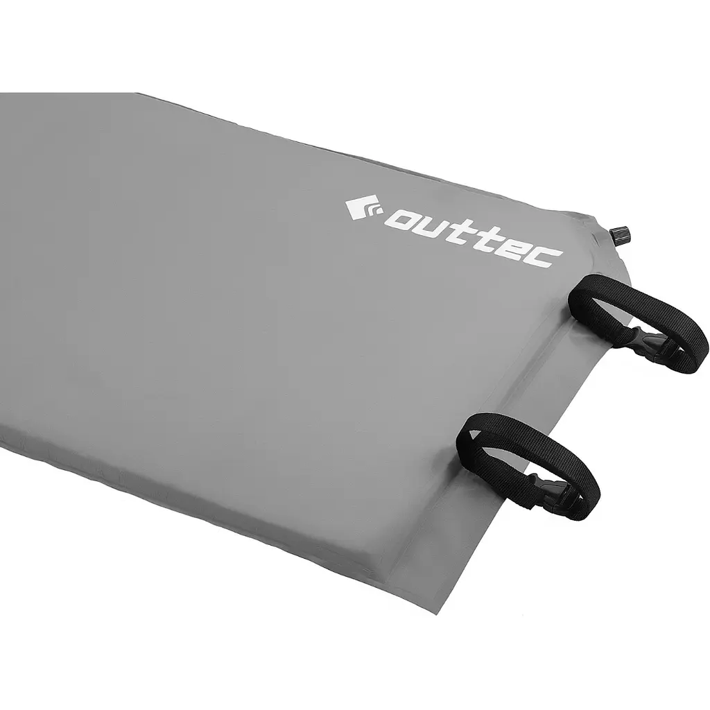 Самонадувний килимок Outtec з подушкою гладкий сірий - фото 4
