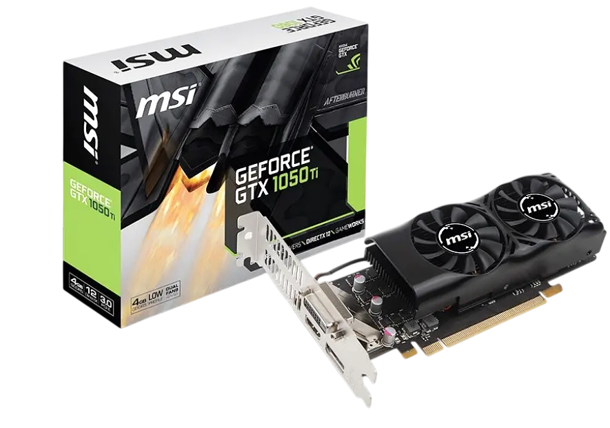 Відеокарта GeForce GTX 1050 Ti 4GB MSI LP (GTX 1050 TI 4GT LP) Б/В