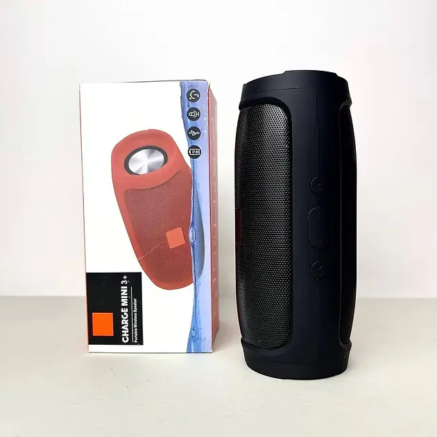 Портативна акумуляторна Bluetooth колонка бездротова 16 см переносна акустика бумбокс USB MP3 UKC Charge Mini E3 чорний - фото 2
