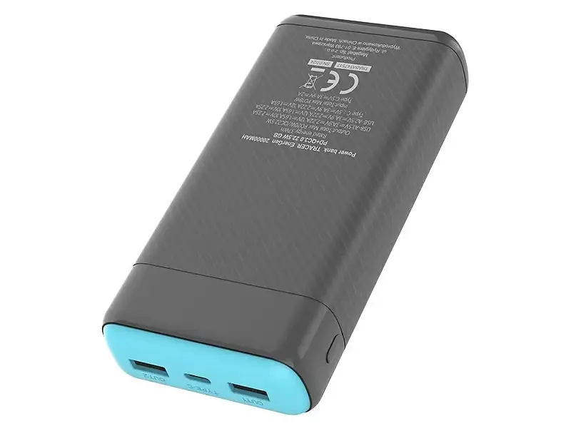 Зовнішній акумулятор (Power Bank) Tracer EnerGen 20000mAh Grey/Blue (TRABAT47517) - фото 4