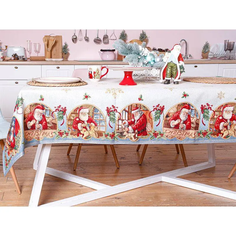 Скатерть новогодняя Lefard Home Textile Hamlet гобеленовая с люрексом 220х140 см (716-019) - фото 2