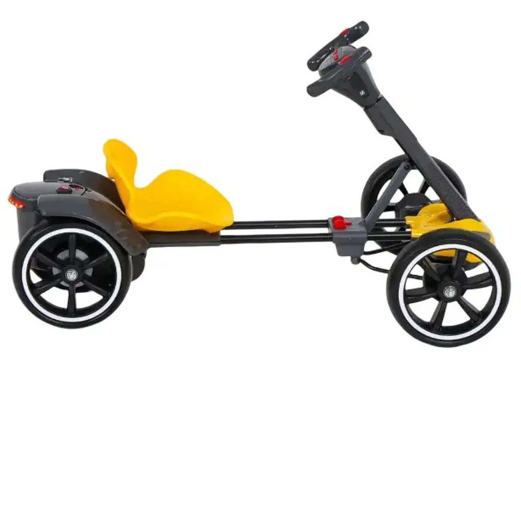 Дитячий електромобіль GO KART F1 жовтий з пультом і Bluetooth 390 Вт - фото 2