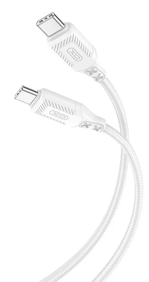 USB Кабель XO NB-Q236B Type-C-Type-C Braided 60W 5A 1.0m Білий