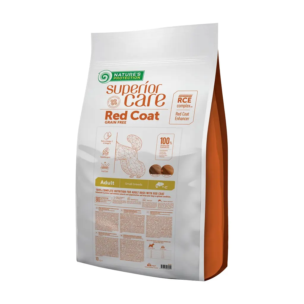 Сухий корм для собак Nature's Protection Superior Care Red Coat Grain Free Small Breeds Salmon 10 кг (NPSC47231)